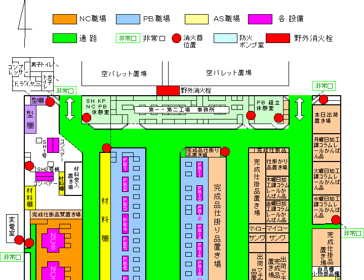 第二工場配置図