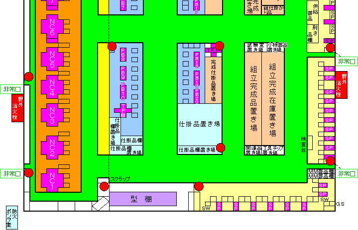 第二工場配置図